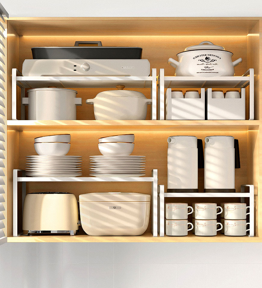 Joybos® キッチン用 錆びにくい 隙間収納 調味料収納 スチール製 拡張可能 収納ラック F46
